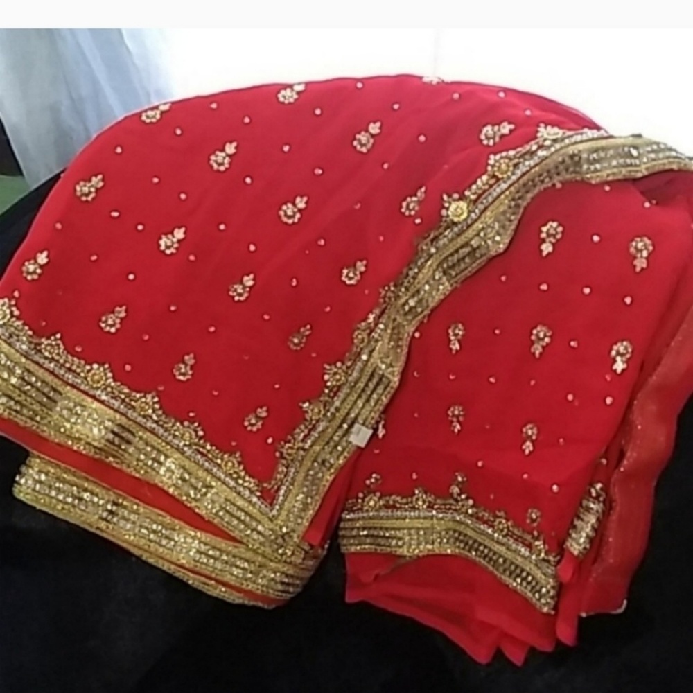 Red & Gold Saree/Sari